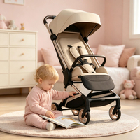 Poussette compacte et légère pour bébé, faible MOQ, grand panier de rangement, intérieur spacieux pour les voyages en avion