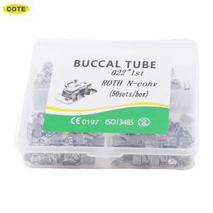 COTE Diş Ortodonti İlk <span class=keywords><strong>Molar</strong></span> Monoblok Bukkal Tüp <span class=keywords><strong>0.022</strong></span> MBT <span class=keywords><strong>ROTH</strong></span> 50 Set/Kutu Diş Hekimleri İçin - Product Image 1