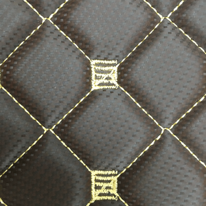 Artificial acolchado tela de imitación de cuero cubierta de asiento de coche de Material para la alfombra del coche - Product Image 3