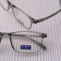Monture de lunettes à motif géométrique 26601TR, noire, grise, transparente, avec verres légers en PC, pour toutes les formes de visage, décontractée, pour hommes et femmes