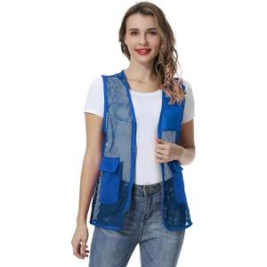 Toptie เสื้อกั๊กตาข่ายอาสาสมัครสำหรับผู้ใหญ่เสื้อกั๊กทีมซูเปอร์มาร์เก็ตพร้อมกระเป๋าชุดยูนิฟอร์ม5ชิ้น - Product Image 3