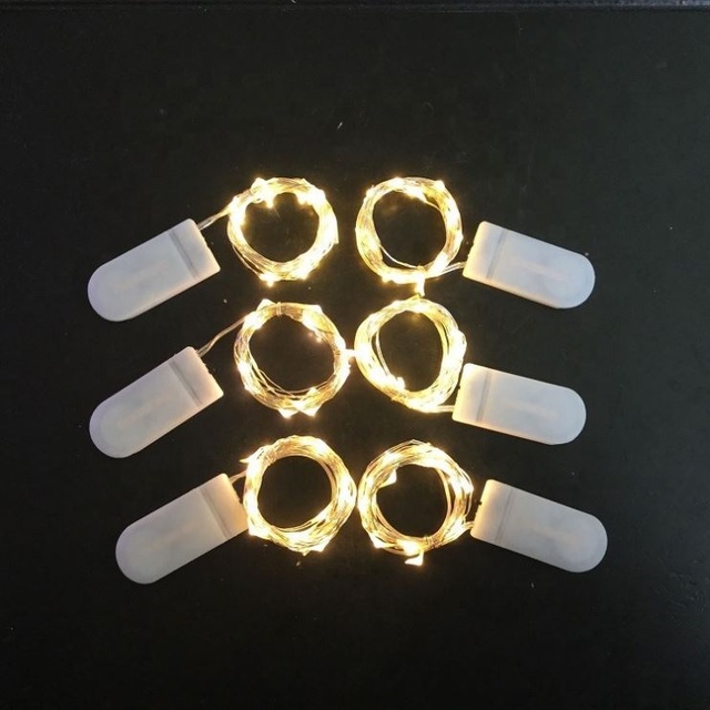 Mini Silver Coated Copper Wire 3Meter Long with 30 LEDs Led String Lights CR2032 Battery Operated Fairy Lights