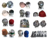 Machine à repasser automatique à deux têtes Laozhang pour panneaux de casquettes, avec chaudière, pour la fabrication de casquettes bouffantes, 220V 6KW, 7 pouces, en acier inoxydable