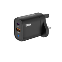 Nuevo 12W QC3.0 Luz LED Tipo-C Puerto USB Cargador Auricular UE EE. UU. Reino Unido Adaptador de cargador de teléfono móvil estándar para teléfono móvil