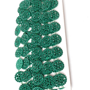 Verde de la forma redonda de <span class=keywords><strong>cristal</strong></span> recorte rhinestone caliente del arreglo rollo de cadena de strass de bandas - Product Image 3