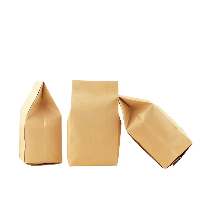 Personalizado pequeno saco de papel marrom kraft emballages alimentaires thermsac mini saco de comida