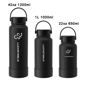 12oz 18oz 22oz 32oz water <b>bottle</b> stainless <b>steel</b> custom logo convenient handle lid double-wall 32oz stainless <b>steel</b> water <b>bottle</b> - Product Image 4