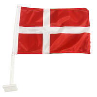 Drapeau de voiture personnalisé avec logo, toutes tailles, mât de drapeau de fenêtre de voiture sur mesure avec pinces, drapeau de voiture avec mât