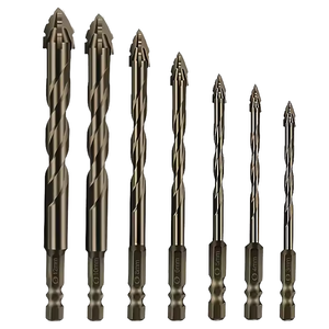 Carbide Bốn lưỡi răng cưa khoan <span class=keywords><strong>bit</strong></span> cho khô khoan sứ Gạch gốm thủy tinh đá cẩm thạch bê tông đá & kim loại lỗ Opener - Product Image 1