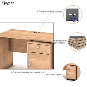 Chuyên Nghiệp Ergonomic Hiện Đại Bằng Gỗ Bàn Văn Phòng Với Ngăn Kéo Cho Máy Tính Làm Việc Sinh Viên Học Tập Và Nhà Văn Phòng Sử Dụng - Product Image 5