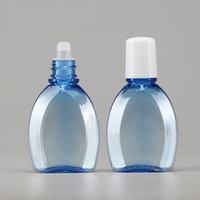Flacons compte-gouttes pour les yeux en PET 10ml 15ml Contenants ronds transparents en PET avec bouchon côtelé pour une prise en main facile pour le traitement des yeux