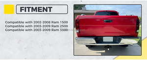 2002-2008 para Dodge para Ram 1500 y 2003-2009 para Ram 2500/3500 parachoques de paso trasero lámpara de matrícula cromo reemplazar parachoques de coche nuevo - Product Image 5