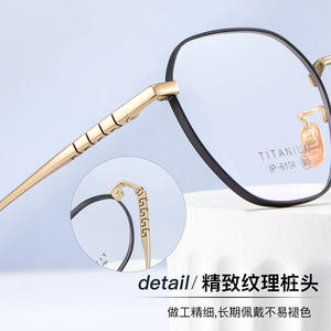 Montures de lunettes carrées en titane 6104, taille moyenne, unisexe, verres en résine, origine Danyang - Product Image 2
