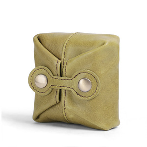 Dujiang Genuine Leather Coin <b>Purse</b> Compact Unisex Solid Color Wallet For Everyday Use - Product Image 5