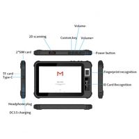 Tablet Rug de 8 Pulgadas con Android 11, ODM, USB Tipo C, Quad Core, Pantalla Táctil Capacitiva Intel para Niños, Repuestos Gratuitos, 4/8GB