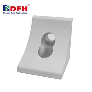 Серебряное окисление 90 градусов Алюминиевый профиль угловой соединитель треугольный угловой армирующий кронштейн - Product Image 1