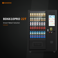Distributeur automatique de boissons et de snacks BANDENG BD6610PRO 22T avec mécanisme de levage détachable pour la vente au détail