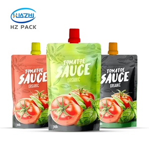 Sacs de buse en plastique de pochette à <span class=keywords><strong>bec</strong></span> debout de qualité alimentaire imprimés sur mesure OEM pour l'emballage de l'<span class=keywords><strong>huile</strong></span> de cuisson et de la sauce à jus - Product Image 4