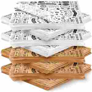 <b>Recyclable</b> Custom Logo Greaseproof Waterproof Food Grade Wax <b>Paper</b> for Pizza Burger Sandwich Sugar <b>Wrapping</b> - Product Image 2