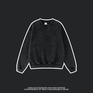 2025 Autumn and Winter Heavyweight Washed Velvet Children's Round Neck <strong>Hoodie</strong> <strong>Red</strong> Children's <strong>Hoodie</strong> Top for Men and <strong>Women</strong> - Product Image 5