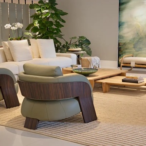 Luxuriöser <span class=keywords><strong>Ricci</strong></span> Mid-Century Wohnzimmer-Loungesessel, Moderner Akzentstuhl, Maßgefertigter Relaxsessel mit Stahlrahmen für Apartments und Hotels - Product Image 6