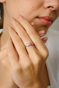 แหวนพลอยแท้ทำมือสุดหรู ทองคำขาว ของขวัญสำหรับเธอ แหวนทับทิม เครื่องประดับชั้นดี ราคาขายส่ง - Product Image 5