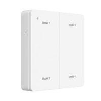 Interrupteur de scène Zigbee 3.0 à 2 canaux avec portée de 10 à 50 m, indice de protection IP21, compatible avec les appareils Tuya pour système de maison intelligente