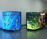 Écran LED flexible 8K HD RGB pour comptoir de bar d'hôtel, stand publicitaire, écran LED de réception, support au sol étanche, vente en gros