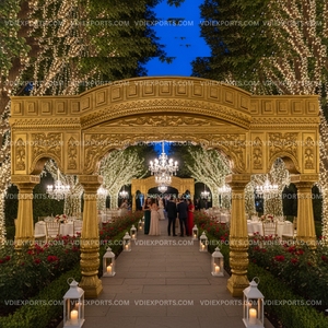 Panel de Entrada para Bodas de Lujo, Arco Decorativo Hecho a Mano para Eventos Premium y Decoración de Jardines - Product Image 2