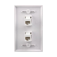 Placa de Pared Negra de Dos Puertos STP RJ45 y RJ11 de 120 mm, en Oferta, con Acero Laminado en Frío y Cable de Calibre 22-26 AWG