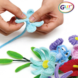 Kit de 135 Nettoyants pour Tuyaux (Pipe Cleaners) pour <span class=keywords><strong>l</strong></span>'Artisanat - Kit de Fabrication de Fleurs en Chenille, Fil Épais et Doux avec Accessoires pour Arts & Artisanat, Décoration Festive - Product Image 5