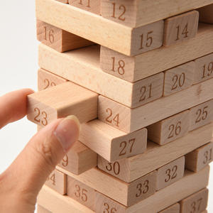 Giocattoli Montessori su misura 48 pezzi Tower Game accatastamento torre piccolo gioco di impilamento in legno città blocchi - Product Image 3