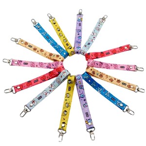 Aangepaste K-pop polyester ketting korte waterfleshouderkoord korte mobiele telefoon handriem sleutelhangerkoord Kpop polsbandjes - Product Image 4
