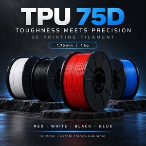 Filament d'imprimante 3D FDM en polyuréthane thermoplastique TPU 75D 1,75 mm 1 kg, bobine résistante et durable - Product Image 4