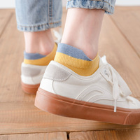 Chaussettes d'été courtes en coton pour femmes, fines, légères, respirantes, absorbant la transpiration, taille basse, couleur unie, claires