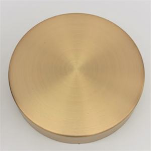 Caja de Reloj Redonda de Madera de Lujo Personalizada con Tapa Metálica Chapada en Oro - Product Image 2