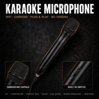 Microphone sans fil/filaire DAMAVO personnalisé 12-24V pour autoradio, casque karaoké pour camping-car, autocar, train, divertissement, garantie 1 an