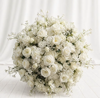 Arrangement floral de roses de grande taille (50 cm, 60 cm, 70 cm, 80 cm) pour table de mariage, centre de table, boule de fleurs artificielles en soie blanches