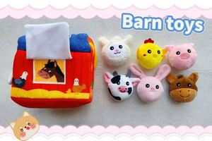 Plush Barn <b>Toys</b>, Infant and Toddler <b>Educational</b> <b>Toys</b>, Sensory <b>Toys</b> for Young Children, Farm Rattle Dolls - Product Image 5