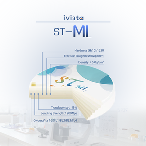 Disco Ceramico Multistrato per Sinterizzazione IVISTA <span class=keywords><strong>Dental</strong></span> <span class=keywords><strong>Lab</strong></span> ST ML, Blocco di Zirconia per Macchinari, Consumabili Dentali Manuali di Classe II - Product Image 5