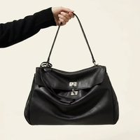 Nouveautés Cuir Véritable Sacs à Main pour Femme Haute Qualité Souple Tote Épaule Sac à Rabat Surdimensionné Voyage Décontracté