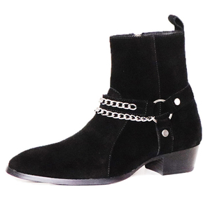 Bottes en daim vintage de qualité supérieure en cuir véritable pour hommes, décontractées, confortables, durables, chaussures en daim personnalisées - Product Image 4