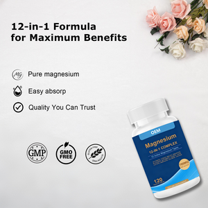 Complejo de Magnesio OEM 700mg 12 en 1, Suplemento de Magnesio con Glicinato y Citrato, 120 Cápsulas - Product Image 3