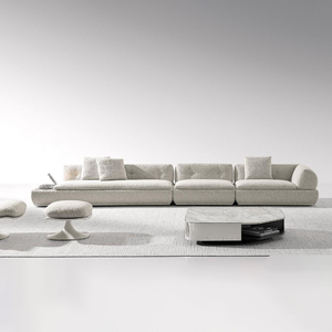 Premium Contemporary Style <b>Furniture</b> Minottii Supermoon L Shape Three Seat Reclining Modular Sofa Genuine Leather Sectional - Product Image 3