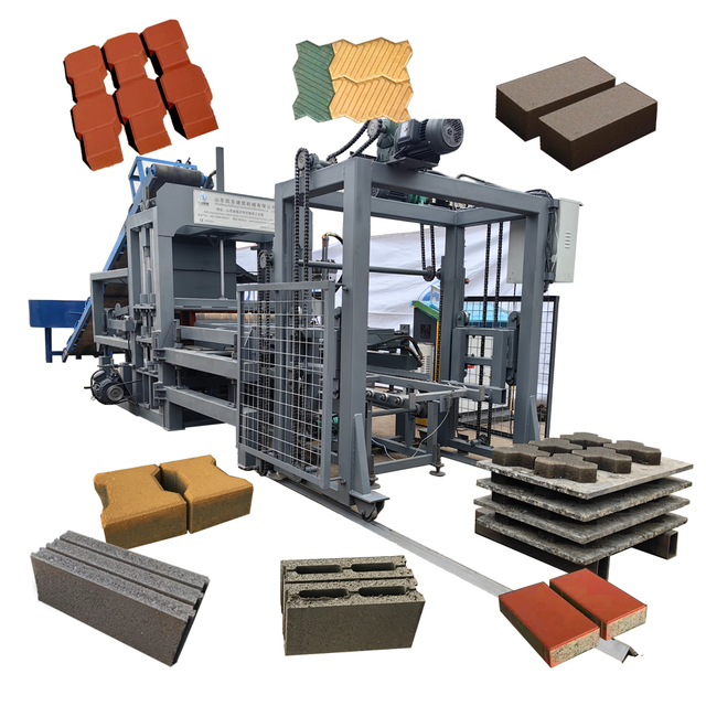 Kaidong Automatic QT4-15C Cement Brick Making Machine Pump Engine Hydraulic Pressure Siemens Motor for Retaining Wall Blocks