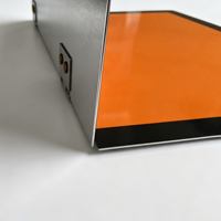 Plaque d'identification des marchandises dangereuses pliable en aluminium 400*300mm, panneau d'avertissement réfléchissant arrière pour camion avec verrou