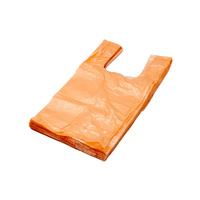 Sac à T-shirts Clean Carry pour supermarchés et épiceries, emballage en plastique HDPE avec manipulation sécurisée et design simple