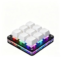 Claviers macro programmables filaires USB-C Mini, clavier personnalisé 9 touches, bouton rotatif, clavier mécanique multimédia personnalisable DIY