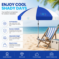 Parapluie de plage extérieur anti-UV imprimé par sublimation personnalisée de haute qualité