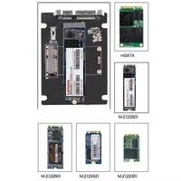 Adaptor Board Port Serial Notebook Berkualitas Tinggi 2.5'' 2 in 1 Mini PCI-E 2 Lane M.2 NGFF MSATA SATA 3.0 III Menggunakan Antarmuka USB